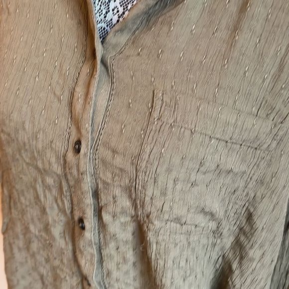 Free People Olive Button Down Shirt - Picture 4 of 10
